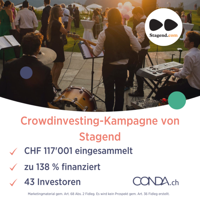 Stagend Crowdinvesting-Kampagne bei conda.ch