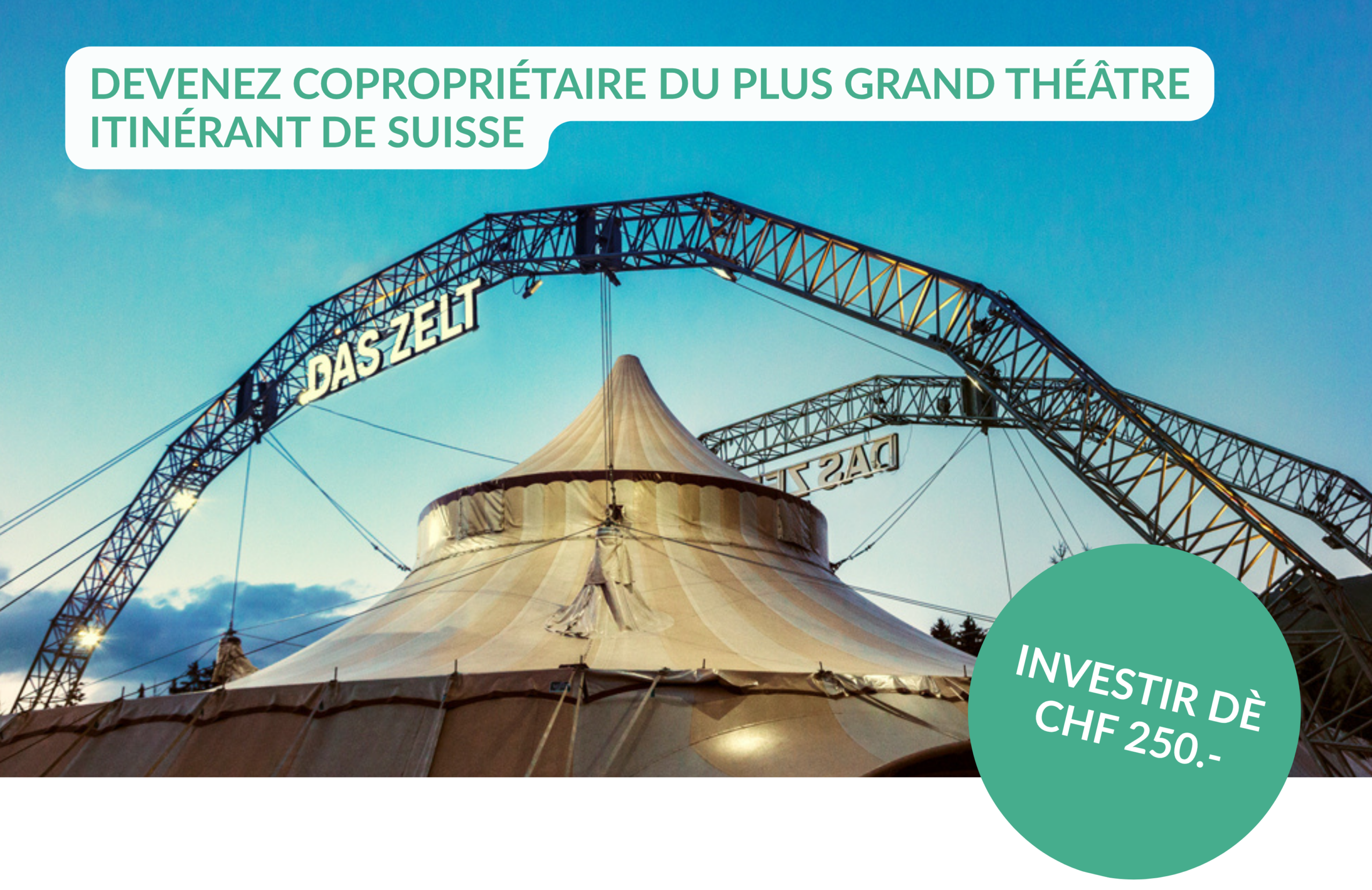 Campagne de financement participatif de DAS ZELT sur CONDA.ch